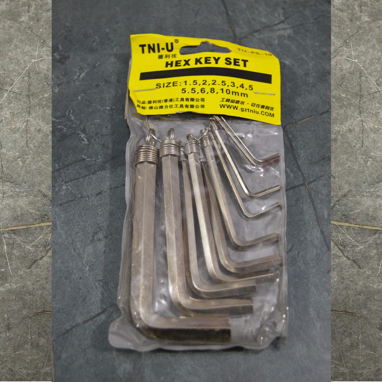 TNIU Hex Key Set TUPS10 Asian Tools Center