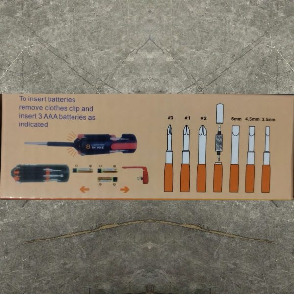 8 in 1 Multi-Screwdriver Torch FZ-895