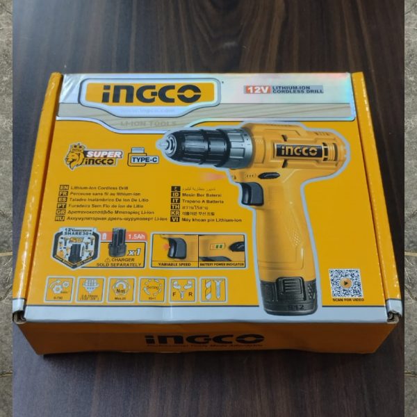 INGCO CDLI12428 Lithium-Ion Cordless Drill 12V