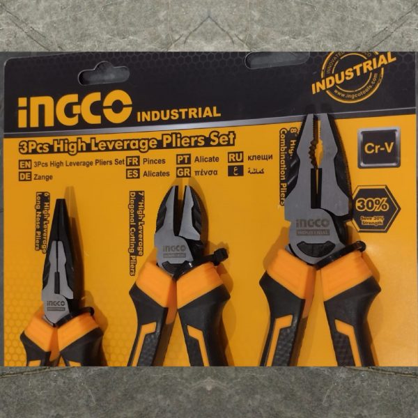 INGCO HKHLPS2831 3 Pcs High Leverage Pliers Set