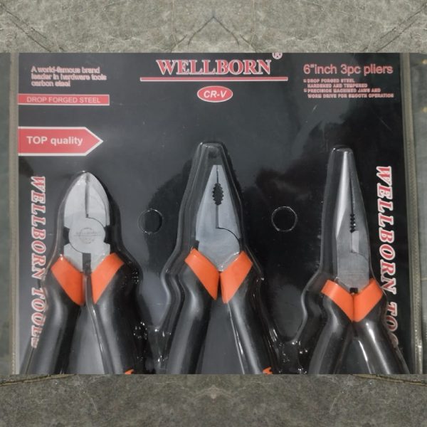 WELLBORN 6" 3Pc Pliers Set