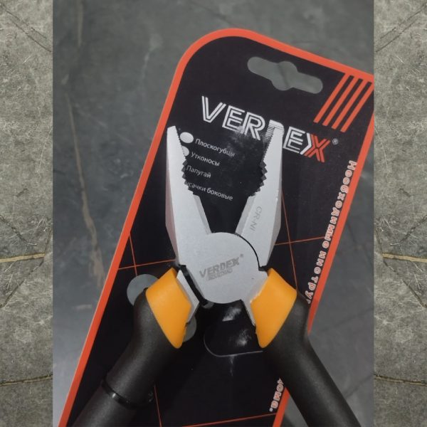 VERDEX 8" Combination Plier black handle with chrome