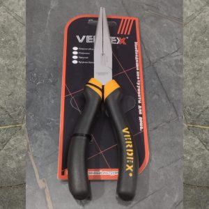 VERDEX 8" Nose Plier black handle with chrome