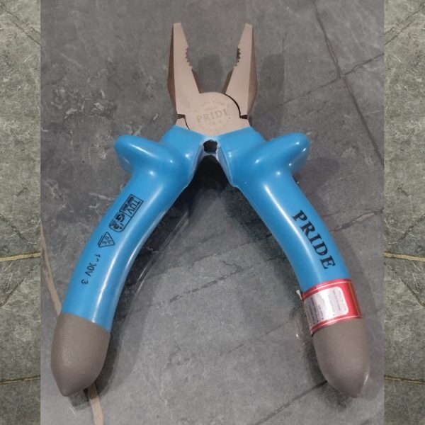 PRIDE 6" Combination Plier insulated handle grip with half chrome