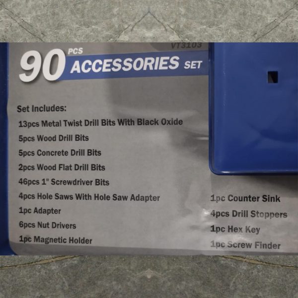 VTOOLS VT3103 90 Pcs Drill Machine Accessories Set