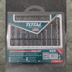 TOTAL TACSDB1901 19 Pcs Drill Bits and Screwdriver Bits Set