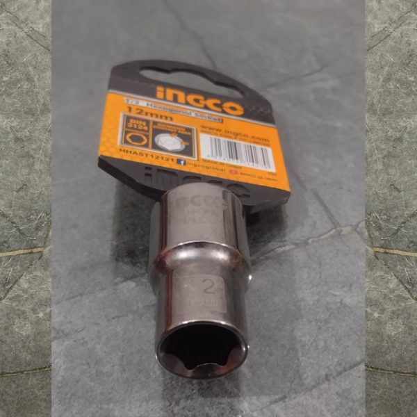 INGCO HHAST12121 1/2" Hexagonal Socket / Goti 12mm