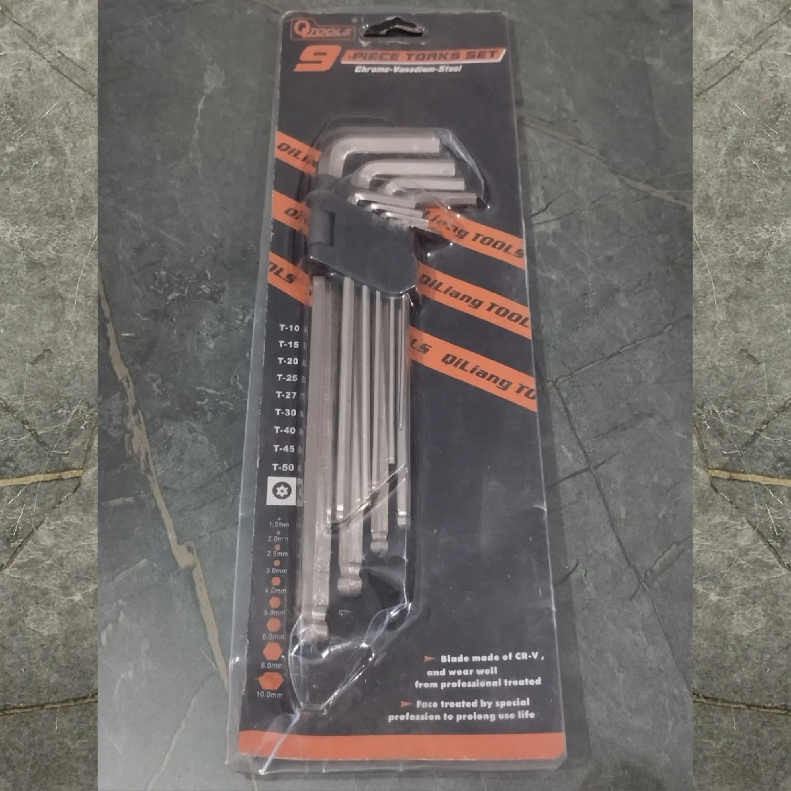 QILIANG 9 Pcs Ball Point Hex Key Set 1.5-10mm